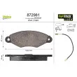 VALEO 872981 - Jeu de 4 plaquettes de frein avant