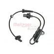 Capteur, vitesse de roue avant droit METZGER [0900573]