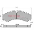 METZGER 1170874 - Jeu de 4 plaquettes de frein avant