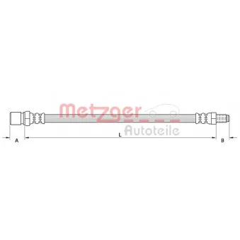 METZGER 4110559 - Flexible de frein arrière gauche