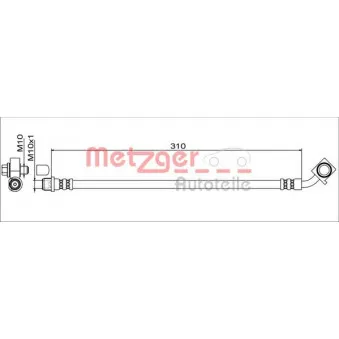 METZGER 4111551 - Flexible de frein avant droit