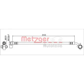 METZGER 4111552 - Flexible de frein avant gauche