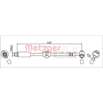 METZGER 4111623 - Flexible de frein avant gauche