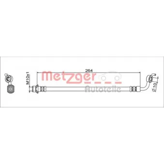 METZGER 4111660 - Flexible de frein arrière droit