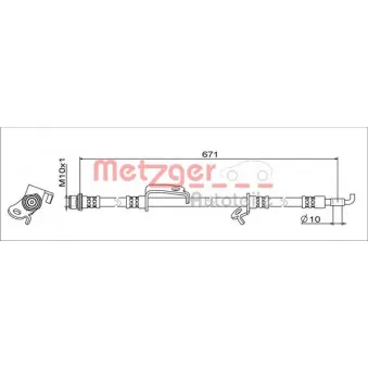 METZGER 4111685 - Flexible de frein avant gauche