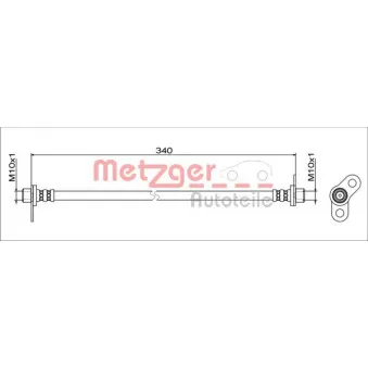 METZGER 4111744 - Flexible de frein arrière gauche