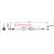 METZGER 4111755 - Flexible de frein arrière gauche