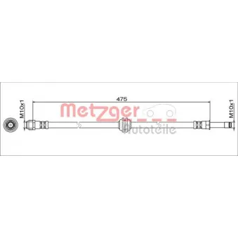Flexible de frein METZGER 4111773 pour MERCEDES-BENZ VITO 111 CDI / 111 BlueTEC - 114cv
