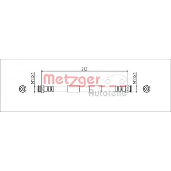 METZGER 4111807 - Flexible de frein