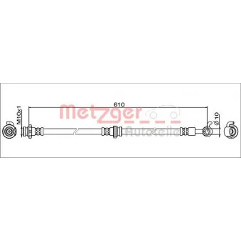 METZGER 4111961 - Flexible de frein avant gauche