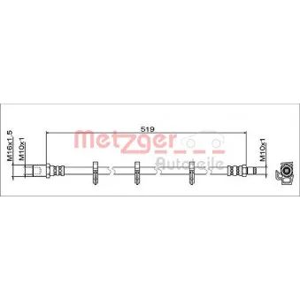 METZGER 4112047 - Flexible de frein