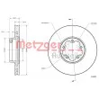 METZGER 6110767 - Jeu de 2 disques de frein avant