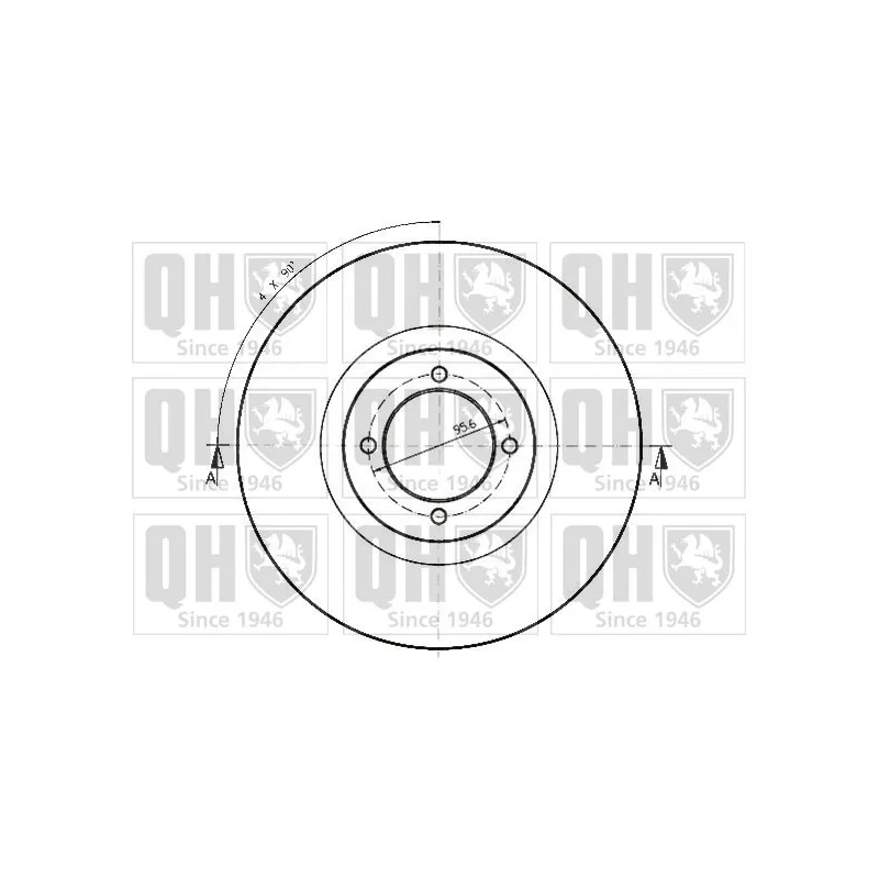 Jeu de 2 disques de frein avant QUINTON HAZELL BDC1006 - Visuel 1