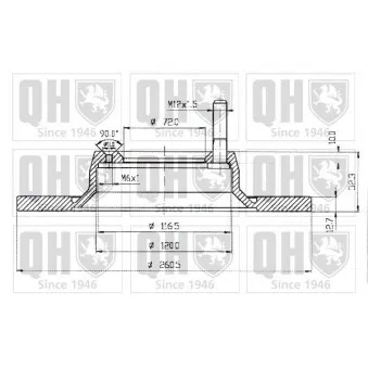 Jeu de 2 disques de frein avant QUINTON HAZELL BDC3430 Jeu de 2 disques de frein avant QUINTON HAZELL BDC3430
