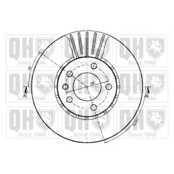 Jeu de 2 disques de frein avant QUINTON HAZELL OEM 90271133 Jeu de 2 disques de frein avant QUINTON HAZELL OEM 90271133