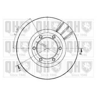 QUINTON HAZELL BDC3747 - Jeu de 2 disques de frein avant