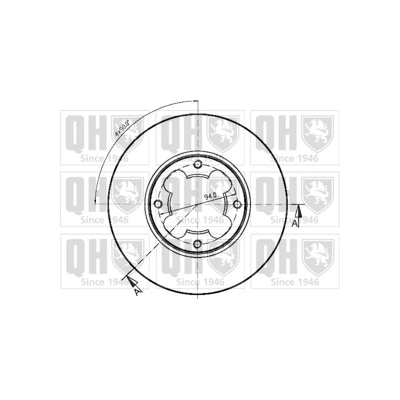 Jeu de 2 disques de frein avant QUINTON HAZELL BDC3834 - Visuel 1