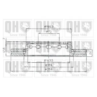 Jeu de 2 disques de frein avant QUINTON HAZELL OEM 0K9AA33251A