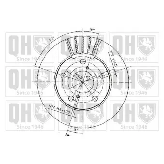 QUINTON HAZELL BDC5086 - Jeu de 2 disques de frein avant