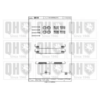 Kit d'accessoires, mâchoire de frein QUINTON HAZELL BFK456 pour DACIA LOGAN 1.5 DCI - 68cv
