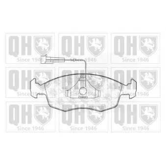 Jeu de 4 plaquettes de frein avant QUINTON HAZELL OEM 77362178