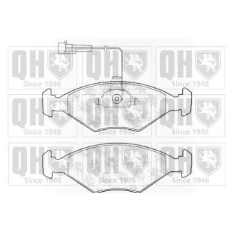 Jeu de 4 plaquettes de frein avant QUINTON HAZELL OEM 71738157