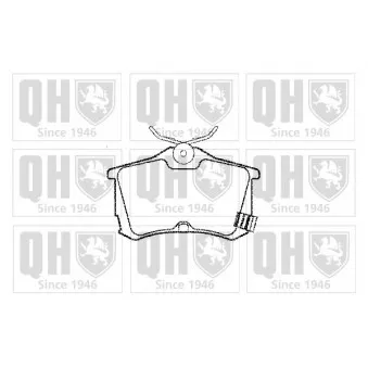 Jeu de 4 plaquettes de frein arrière QUINTON HAZELL OEM 43022S1AE04