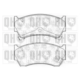 Jeu de 4 plaquettes de frein avant QUINTON HAZELL OEM D10600M892
