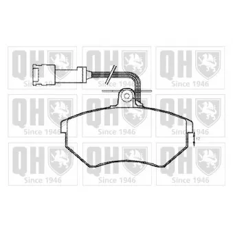 Jeu de 4 plaquettes de frein avant QUINTON HAZELL OEM 357698151F