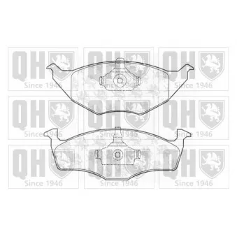 Jeu de 4 plaquettes de frein avant QUINTON HAZELL OEM 6E0698151