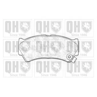 Jeu de 4 plaquettes de frein avant QUINTON HAZELL OEM 5581064G01