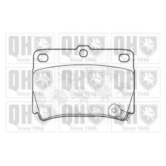 Jeu de 4 plaquettes de frein arrière QUINTON HAZELL OEM 4605A783