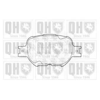 Jeu de 4 plaquettes de frein avant QUINTON HAZELL OEM 044652B040