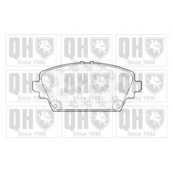 Jeu de 4 plaquettes de frein avant QUINTON HAZELL OEM 410604U126