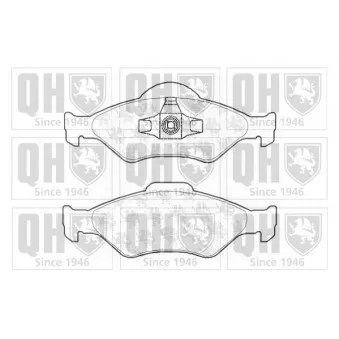 Jeu de 4 plaquettes de frein avant QUINTON HAZELL OEM 1E123323Z