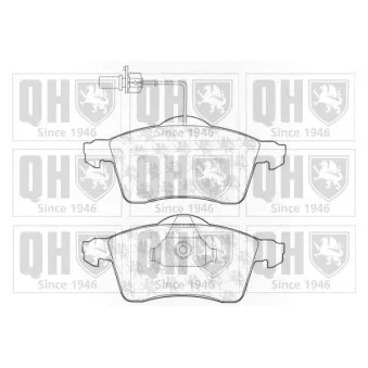 Jeu de 4 plaquettes de frein avant QUINTON HAZELL OEM 7D0698151F
