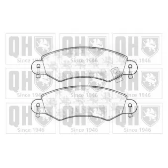 Jeu de 4 plaquettes de frein avant QUINTON HAZELL OEM 9194893