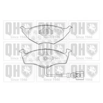 Jeu de 4 plaquettes de frein avant QUINTON HAZELL OEM 8Z0698151