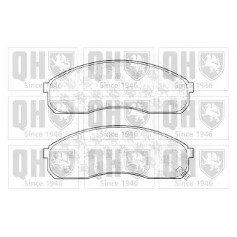 Jeu de 4 plaquettes de frein avant QUINTON HAZELL OEM 0K72G3328Z