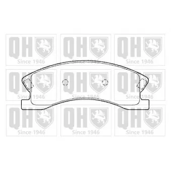 Jeu de 4 plaquettes de frein avant QUINTON HAZELL OEM 5093183AA