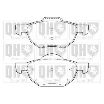 Jeu de 4 plaquettes de frein avant QUINTON HAZELL OEM 45022seae01