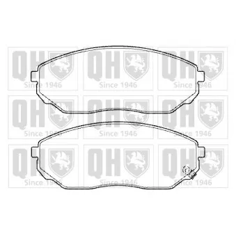 Jeu de 4 plaquettes de frein avant QUINTON HAZELL OEM 581013EE01