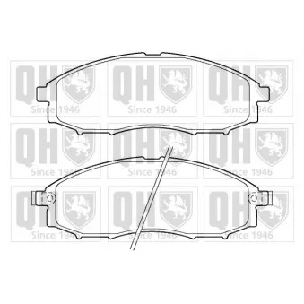 Jeu de 4 plaquettes de frein avant QUINTON HAZELL OEM D1060VK10B