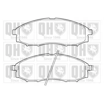 QUINTON HAZELL BP1390 - Jeu de 4 plaquettes de frein avant