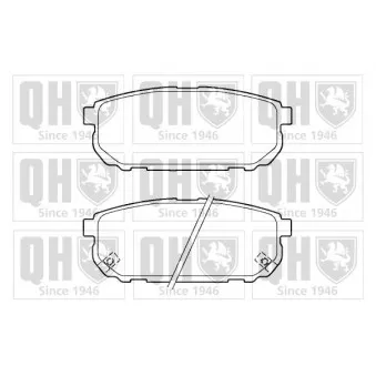 Jeu de 4 plaquettes de frein arrière QUINTON HAZELL OEM 3ED00583021