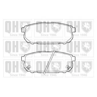 QUINTON HAZELL BP1401 - Jeu de 4 plaquettes de frein arrière