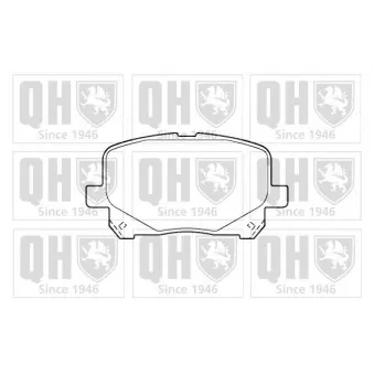 Jeu de 4 plaquettes de frein avant QUINTON HAZELL OEM 0446528410