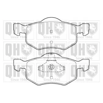 Jeu de 4 plaquettes de frein avant QUINTON HAZELL OEM 4L842L361AB