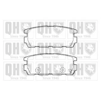 Jeu de 4 plaquettes de frein avant QUINTON HAZELL OEM 58302H1A00