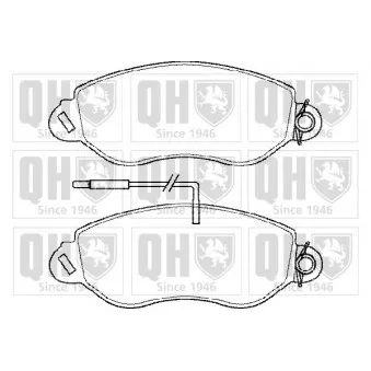 Jeu de 4 plaquettes de frein avant QUINTON HAZELL OEM 41060D6225